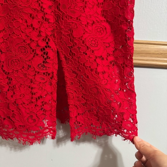 Bardot Pierre Lace Dress in Lava Red Size XS - Picture 8 of 16